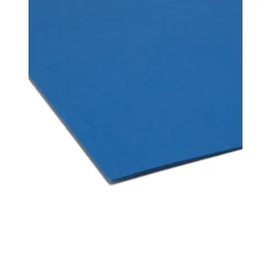 Smead Color File Folders, Letter Size, 1/3 Cut, Navy, Box Of 100