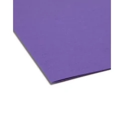 Smead Color File Folders, Letter Size, 1/3 Cut, Purple, Box Of 100