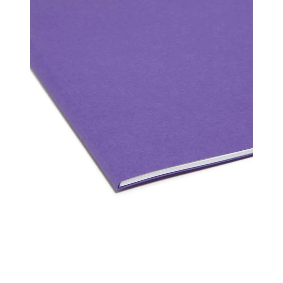 Smead Color File Folders, Letter Size, 1/3 Cut, Purple, Box Of 100