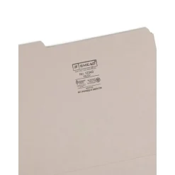 Smead Color File Folders, Letter Size, 1/3 Cut, Gray, Box Of 100