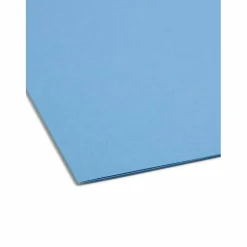 Smead Color Reinforced Tab Fastener Folders, Letter Size, 1/3 Cut, Blue, Pack Of 50 (12040)