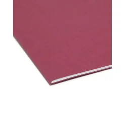 Smead 1/3-Cut Color Top-Tab File Folders, Letter Size, Maroon, Box Of 100