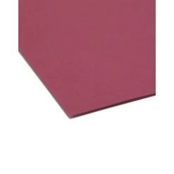 Smead 1/3-Cut Color Top-Tab File Folders, Letter Size, Maroon, Box Of 100