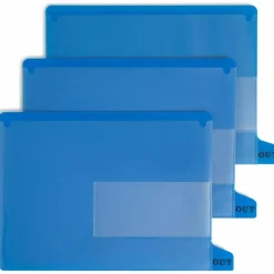 Smead Durable Poly End-Tab Out Guides, Letter Size, Blue, Pack Of 25