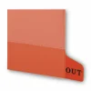 Smead Durable Poly End-Tab Out Guides, Bottom Position Tab, Letter Size, Red, Pack Of 25
