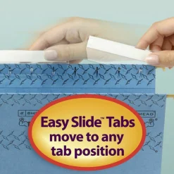 Smead Easy Slide Tabs, 3 1/2" x 1/2", Clear, Pack Of 18