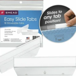 Smead Easy Slide Tabs, 3 1/2