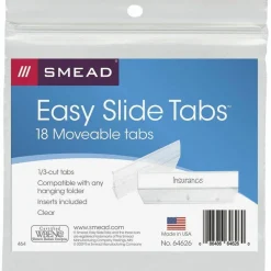 Smead Easy Slide Tabs, 3 1/2