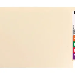 Smead End-Tab Folders With 2 Fasteners, Straight Cut, Letter Size, Manila, Box Of 50