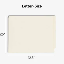 Smead End-Tab Folders With Fastener, 8 1/2