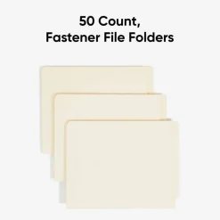 Smead End-Tab Folders With Fastener, 8 1/2