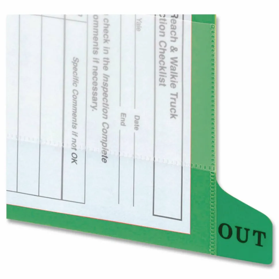 Smead End-Tab Out Guides, Letter Size, Green, Pack Of 25