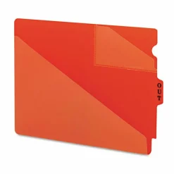 Smead End Tab Poly Out Guides, Two-Pocket Style, 1/3-Cut End Tab, Out, 8.5 x 11, Red, 50/Box