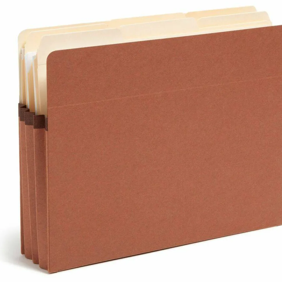 Smead Expanding File Pockets, 3 1/2" Expansion, 9 1/2" x 11 3/4", 30% Recycled, Redrope, Pack Of 25