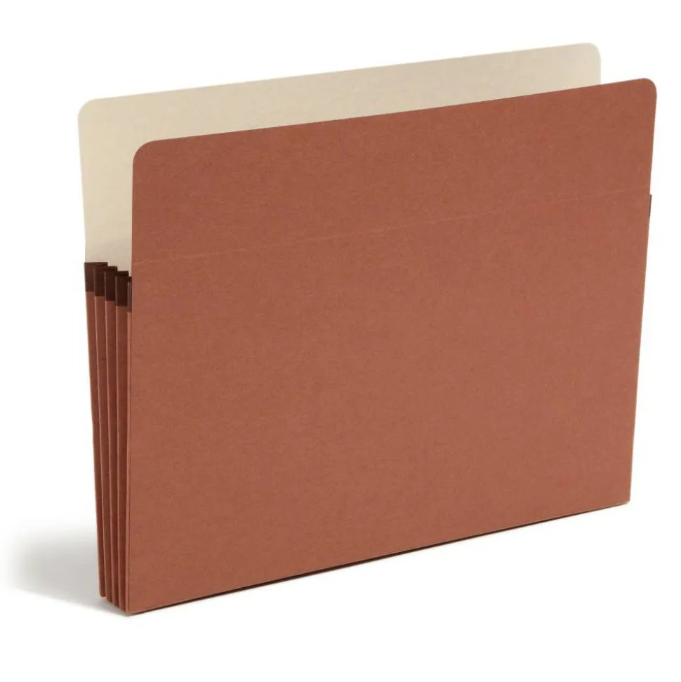 Smead Expanding File Pockets, 3 1/2" Expansion, 9 1/2" x 11 3/4", 30% Recycled, Redrope, Pack Of 25