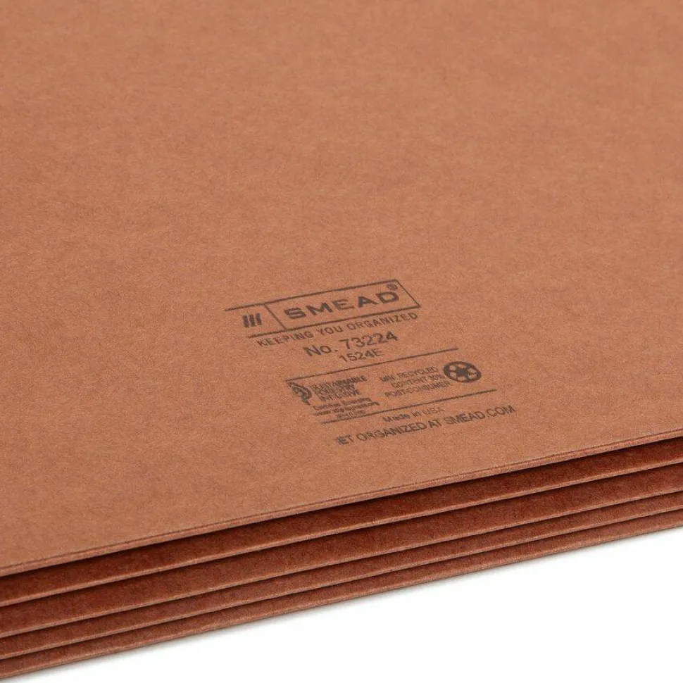 Smead Expanding File Pockets, 3 1/2" Expansion, 9 1/2" x 11 3/4", 30% Recycled, Redrope, Pack Of 25