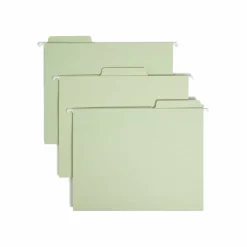 Smead FasTab Hanging File Folders, Letter Size, Moss, Pack Of 20