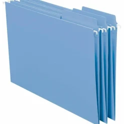 Smead FasTab Hanging File Folders, Letter Size, Blue, Box Of 20