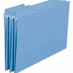 Smead FasTab Hanging File Folders, Letter Size, Blue, Box Of 20