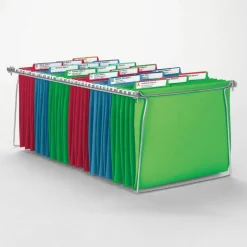 Smead FasTab Hanging File Folders, Letter Size, Assorted Colors, Pack Of 18 Folders