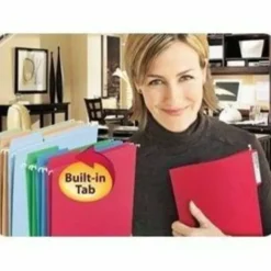 Smead FasTab Hanging File Folder, Letter Size, Green, Box Of 20