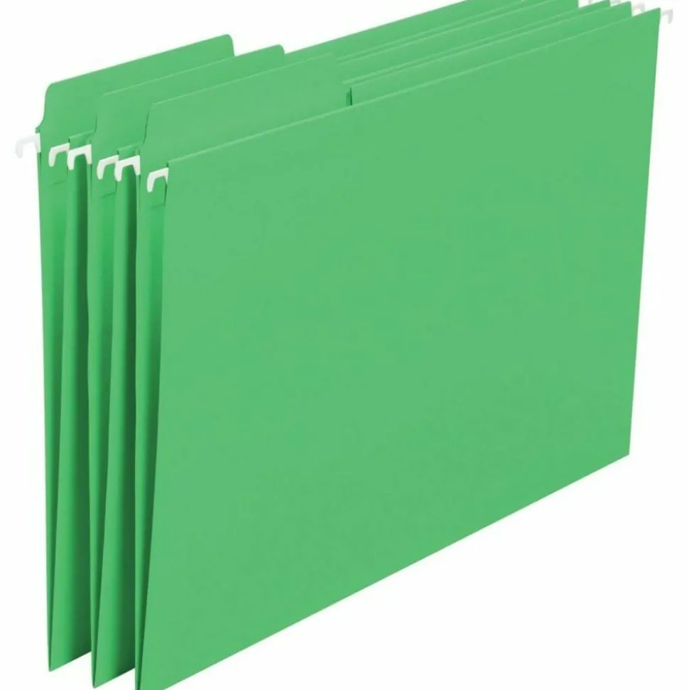 Smead FasTab Hanging File Folder, Letter Size, Green, Box Of 20