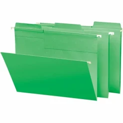 Smead FasTab Hanging File Folder, Letter Size, Green, Box Of 20