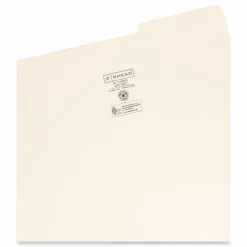 Smead File Folders, 1/3 Cut, Legal Size, Right Tab Cut, Manila, Box Of 100