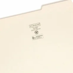 Smead File Folders, 1/3 Cut, Legal Size, Right Tab Cut, Manila, Box Of 100