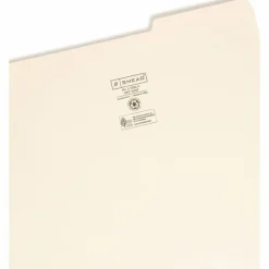 Smead File Folders, 1/3 Cut, Legal Size, Right Tab Cut, Manila, Box Of 100