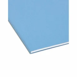 Smead Hanging File Folders, 1/5-Cut Adjustable Tab, Letter Size, Blue, Box Of 25