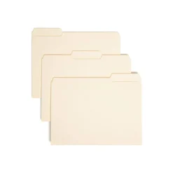 Smead Interior Folders, 1/3 Cut, Letter Size, Manila, Box Of 100