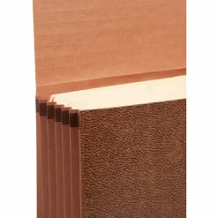 Smead Leather-Like Expanding Wallet, Legal Size, 5 1/4" Expansion, Tyvek Lined, 30% Recycled, Brown
