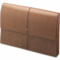 Smead Leather-Like Expanding Wallet, Legal Size, 5 1/4" Expansion, Tyvek Lined, 30% Recycled, Brown