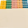 Smead Legal-Size Manila File Guides, Alphabetical, Assorted Color Tabs, Pack Of 25