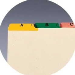 Smead Legal-Size Manila File Guides, Alphabetical, Assorted Color Tabs, Pack Of 25