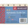 Smead Manila Card Guides, 1/5-Cut Top Tab, A to Z, 4 x 6, Manila, 25/Set