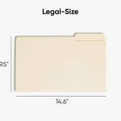 Smead Manila File Folders, Legal Size, 1/3 Cut, Pack Of 100 (15330)