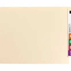 Smead Manila Reinforced End-Tab Folders, Straight Cut, Letter Size, Pack Of 100 (24110)