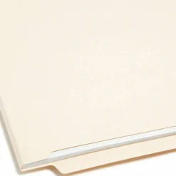 Smead Manila Reinforced End-Tab Folders, Straight Cut, Letter Size, Pack Of 100 (24110)