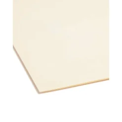 Smead Manila Reinforced Tab Fastener Folders With Two Fasteners, Straight Cut, Legal Size, Pack Of 50