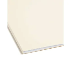 Smead Manila Reinforced Tab Fastener Folders With Two Fasteners, Straight Cut, Legal Size, Pack Of 50