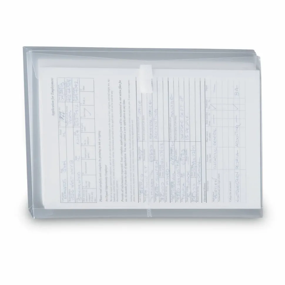 Smead Poly Envelopes, Letter Size, Side Opening, Clear, Pack Of 5