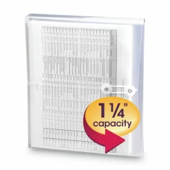 Smead Poly Envelopes With String-Tie Closure, 1 1/4" Expansion, Letter Size, Clear, Pack Of 5 Envelopes