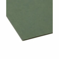 Smead Premium-Quality Hanging Folders, 1/5-Cut Tabs, Letter Size, Standard Green, Pack Of 25 Folders