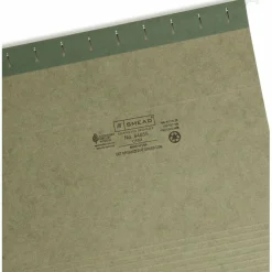 Smead Premium-Quality Hanging Folders, 1/5-Cut Tabs, Letter Size, Standard Green, Pack Of 25 Folders
