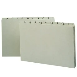 Smead Preprinted Pressboard A-Z File Guide, Legal Size, 100% Recycled, Green