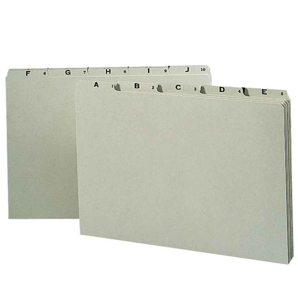 Smead Preprinted Pressboard A-Z File Guide, Legal Size, 100% Recycled, Green