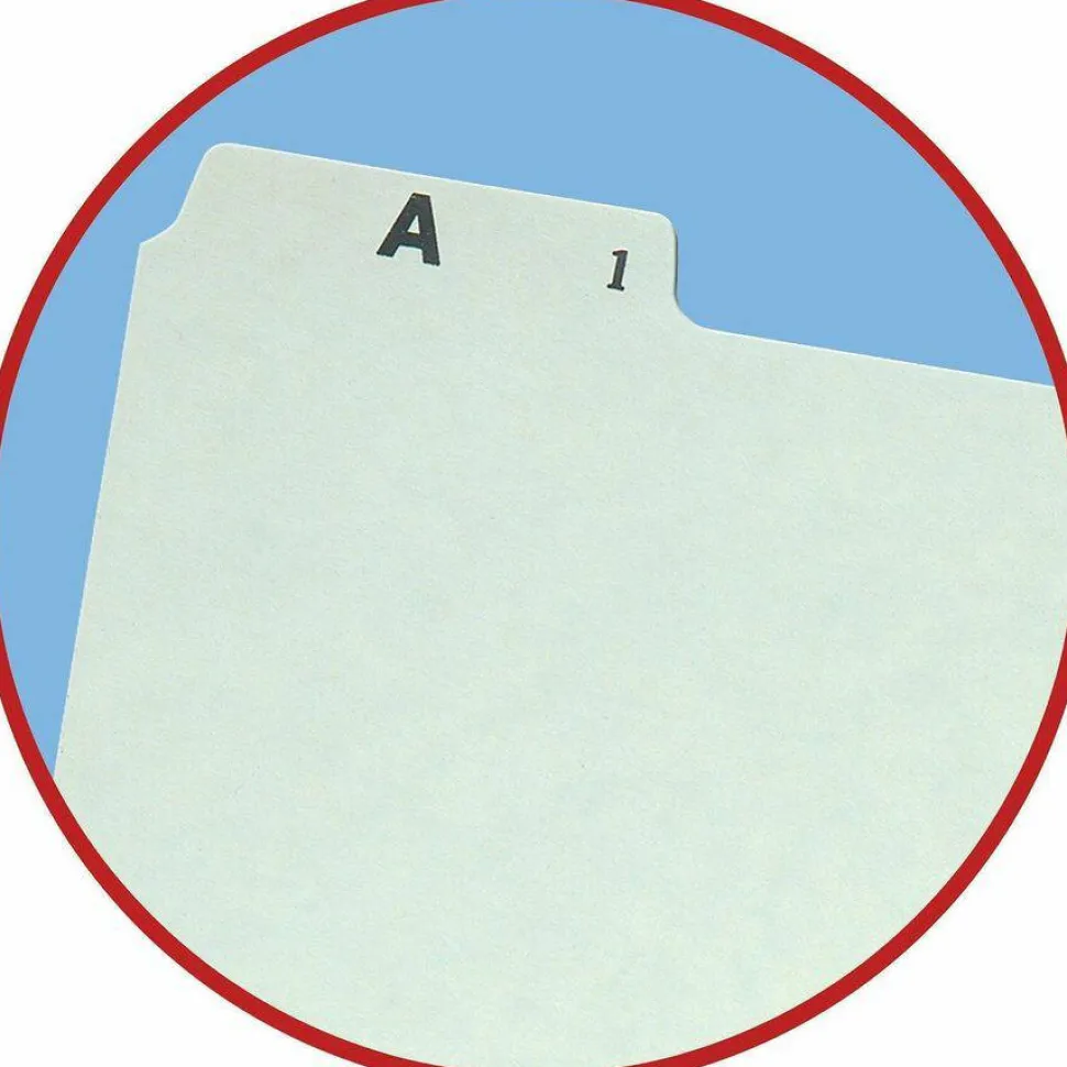 Smead Preprinted Pressboard A-Z File Guide, Legal Size, 100% Recycled, Green