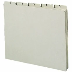 Smead Preprinted Pressboard 1-31 Daily File Guide, Letter Size, 100% Recycled, Gray/Green